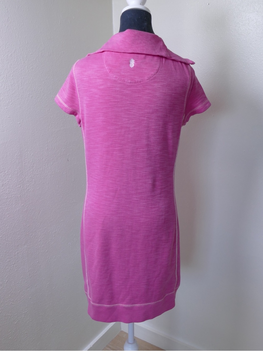 Tommy Bahama Tobago Bay Pima Cotton TENCEL Half Zip Dress Pink Women’s Smal - Picture 2 of 8